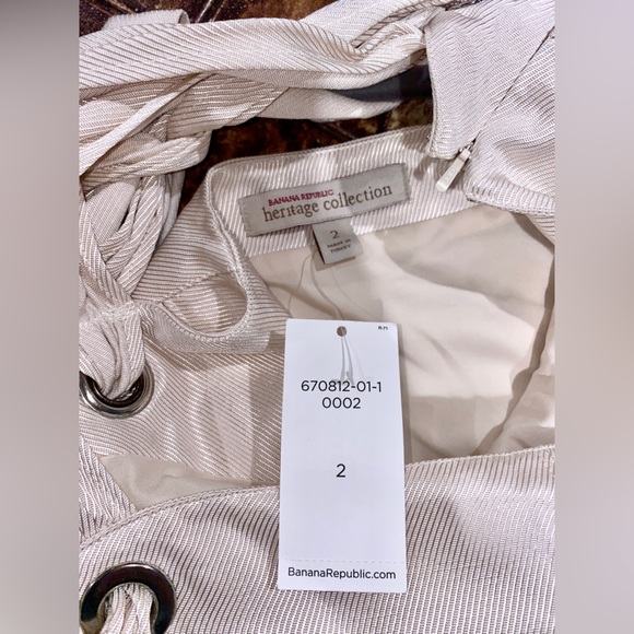 NWT Banana Republic Heritage Collection dress in ivory, size 2, has pockets!!!! - Picture 3 of 5
